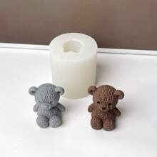 Molde de Vela 3D Urso Fofo, Mini Molde de Vela Perfumada de Urso de Pelúcia DIY, Decoração, Molde de Silicone, Artesanato, Molde de Vela de Cristal Epóxi, Sabonete