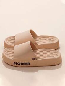 男士 EVA 厚底拖鞋，夏季室内浴室淋浴户外柔软防滑凉鞋 - 卡其色 - 查看 4