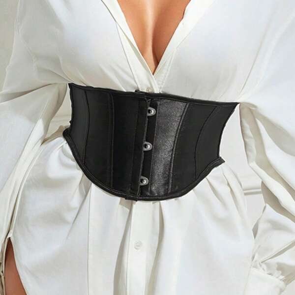 1pc Women's Short Waist-Cincher Corset Belt, Waist-Trimming Bust-Lifting Bodice Shaping Top Women Corset Belt For Dress,Waist Trainer Waist-Shaping For Waist Slimming And Tummy Control