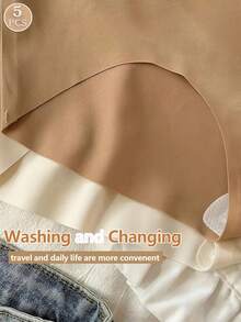 5条/包 无缝中腰女士提臀内裤，舒适弹力紧身透气平滑收腹内裤 - 彩色 - 查看 5