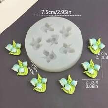 1pc Flower Silicone Mold A Variety Of Flowers Shape Silicone Mold DIY Flower Bunch Mold Soft Mold DIY Handmade Soap Mold Aromatherapy Candle Making Earring Making Plaster Polymer Clay Decorating Supplies Perfect For Home Wedding And Party Decorations Aromatherapy Candle Resin Wax Mold