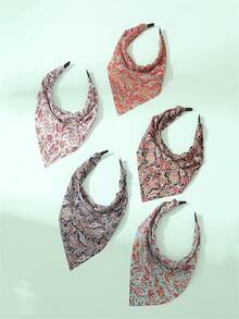 1pc Vintage Totem Retro Printed Fabric Headband, Casual & Simple Hair Accessory For Women