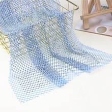 1pc Rhinestone Hollow Stretch Mesh Fabric Apparel Headscarf Bag Decoration Accessory - Many - View 15