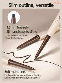 ukiss 凝胶眼线笔，柔滑细腻，打造自然妆效，易于使用，高显色度且滋养眼周肌肤，防水、防汗、防晕染 - #E01 Black - 查看 6