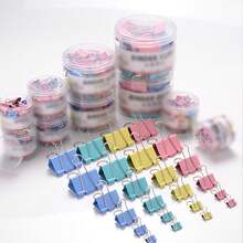 Clips para carpetas, pinzas de papel surtido en 6 tamaños: Extra grande, Grande, Mediano, Pequeño, Extra pequeño y Micro, paquete de 100 unidades (Negro), para satisfacer sus diferentes necesidades de uso - Multicolor - Ver 6