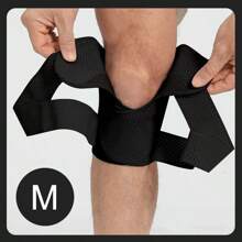 1 Pc- Adjustable Compression Knee Brace With Side Stabilizers For Meniscus, Bidirectional Cross Winding Straps, Breathable, Open Knee Compression Sleeve For Working Out Running, Knee Support For Men & Women (A Single One, Not A Pair/ Grey/ Black) Gym Accessories Knee Support Sports Knee Pads Gym Knee Pads