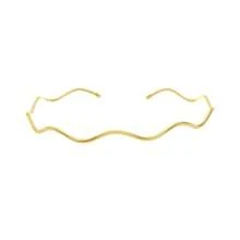 Choker e Pulseira Aro Ondulado Ajustável Dourado e Prata