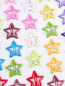 30pcs Candy Color Butterfly Clip Minimalist Rainbow Color Hair Clip Barrette Sweet Cute Hair Accessories For Girls, Random Colors - Multicolor - View 6