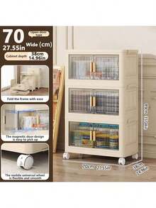 5/4/3/2/1 Layer Foldable Wardrobe, Multi-Layered Storage Cabinet, Multi-Function Storage Box, Transparent Door, Easy Assembly Plastic Storage Shelf