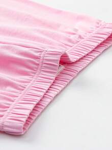 Balabala Tween Girl' Summer Pajama Set, Cotton Air-Conditioning Sleepwear - Pink - View 8