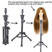 1PC Mini Adjustable Mannequin Head Tripod Stand, Unisex-Adult Hairdressing Training Holder, 360-Degree Rotating, Non-Slip Salon Model Support With Height And Leg Adjustability