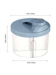 1pc Baby Formula Dispenser, Portable Rotating Milk Powder Container With Four Grids For Travel - Blue - View 10