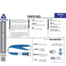 Punto Fijo Contra Caídas 90 cm P1 3F3 Alto | Equipo de Altura Industrial - Azul - Ver 3