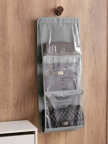 1pc Bag Storage Bag Foldable Hanging Dustproof Hanging Bag Organizer - Multicolor - View 4