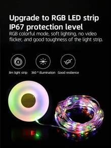 Luces de cadena solares/recargables para acampada de 8M/10M, luces de hadas de exterior con diferentes modos de iluminación, luces de decoración portátiles y retráctiles con USB, aptas para acampada, jardín, decoración de fiesta (luz de color y cálida)