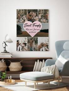 1pc Framed Custom Photo Collage - Boyfriend, Girlfriend, Couple, Anniversary, Valentines Day Gift, Mother's Day Gift For Mom, Unique Birthday Gift - Multicolor - View 10