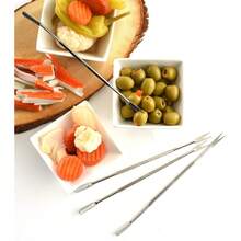 10/3 Pcs Stainless Steel Seafood Forks 6.75" - Multicolor - View 5