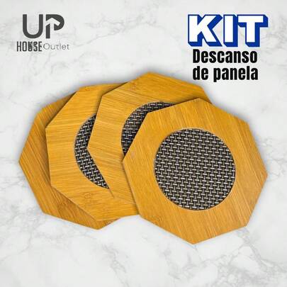 Kit Porta Suporte de Panela Decoração Mesa Descanso de Panela Casa Cozinha