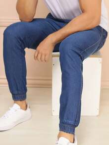 Kit 2 Premium Men's Jeans Jogger Pants - Multicolor - View 8