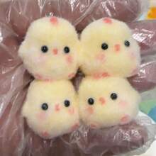 3pcs Packaged Plastic Squeeze Chicken Toys With Assorted Color Decor Pendants - Slow Rebound Stress Relief Toys Suitable For Young People Back To School