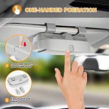 1pc Car Sun Visor Glasses Holder, Car Sunglasses Storage Box, Car Sun Visor Accessories, Eyeglasses Protective Storage Case, Car Organizer Accessory