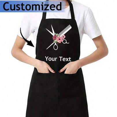 1pc Personalized Customized Hair Stylist Custom Apron,Hairdressing Tools Apron,Hairdresser Gift,Beauty Salon Apron,Stylist Supply Apron,Barber Gift,Suitable For Mother's Day, Wedding Season, Graduation Season,Gifts For Family And Friends,Love You Mom,Mother's Day Gift