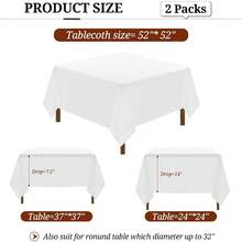 6Pack White Table Cloth, Rectangle Tablecloth 60 X 126 Inch For 8ft Rectangle Tables, Wrinkle Free Washable Polyester Tablecloths For Wedding Reception Banquet Party - White - View 3