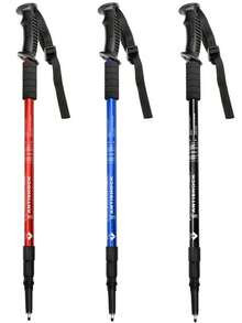 A Straight Handle Trekking Cane, Aviation-Grade Aluminum Alloy Retractable Cane, Outdoor Hiking Can Be Adjusted Portable Crutches, Height Adjustment, Portable.(Random Pattern) - Multicolor - View 3
