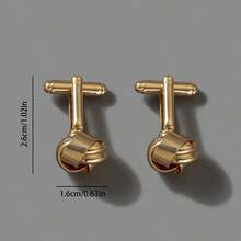 1 Pair Fashion Casual Minimalist Stainless Steel Twist Cufflinks, Suitable For Groom & Groomsmen Tuxedo Shirt Wear At Weddings, Parties, Father's Day Gift - Mahua - View 8