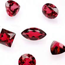 One 100% Lab Grown Ruby Marquise Cut Gemstone For Charms Advanced Jewelry Making Materials DIY - Red - View 6