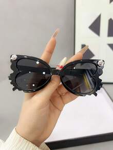 1pc Children's Plastic Frame Glasses, Suitable For Daily Use