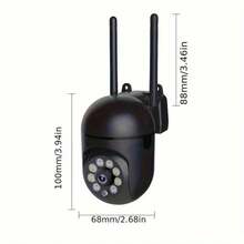 5MP Black Wireless Home Security Camera With Night Vision, Two-Way Audio, And App Control - 黑色 - 查看 2