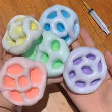 Handmade Squishy Play Ball, Rice Dumpling Pressed Stress Relief Toy, Super Soft Squeezable Pliable Ball, Sensory Fidget Toy - Multicolor - View 5