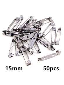 50pcs 15/20/25/30/35/40mm Length Pins Brooch Base Back For DIY Jewelry Making Accessories - Gun Black - View 11