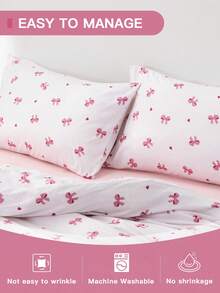 2pcs Polyester Children Dormitory Bedding Pillowcases, Butterfly Decor Pillow Covers (Pillow Insert Not Included), Suitable For Home And Adolescent Dormitory Use - White - View 6