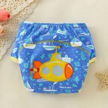 4 pièces de couches d'entraînement imperméables avec protection anti-fuite, lavables, douces, respirantes et absorbantes. Sous-vêtements pour bébés/tout-petits filles avec motif brodé, excellent cadeau pour les enfants
