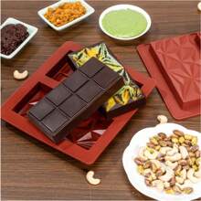 2 pezzi/1 pezzo Stampo in silicone spesso stile Dubai, grande stampo per cioccolato adatto per cioccolato fatto a mano, riempimento barrette di cioccolato fai-da-te, cioccolato, torte, stampo per cubetti di ghiaccio