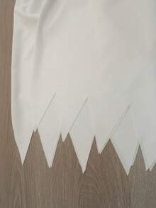 2 件套卡通穴居人主题白色不对称肩部连衣裙简约设计，白色骨头发饰，派对服装，角色扮演服装，万圣节服装 - 白色 - 查看 7