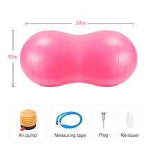 Peanut Ball – Sensory Exercise Ball For Therapy, Yoga, Pilates & Core Training, Ideal Equipment For Physical Therapy And Wellbeing Development - Pink with Pump - View 7