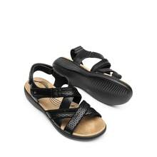 Women's Arch Support Sandals Comfortable Open Toe Dress Flats Walking Sandals For Summer - Black - View 6