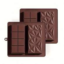 1 pièce/2 pièces Moules à barres de chocolat, moule en silicone pour barres de chocolat aux noix de cajou de format barrette, grand moule à barres de bonbons pour le remplissage, un accessoire pratique pour la cuisine et la cuisson