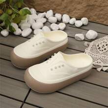 صنادل نسائية مزينة بالخرز ، شبشب أزياء سهل الارتداء من الإيفا مع أربطة سميكة مريحة، مناسب للاستخدام في الشاطئ