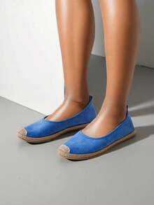 Women's -Suede Espadrilles - Blue - View 2