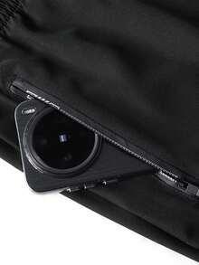 Women's Lightweight Breathable Quick Dry Stretchy Workout Pants With Zipper Pockets - High Waisted Athletic Trousers For Yoga, Gym And Running - Black - View 5