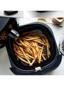 1pc Reusable Silicone Air Fryer Liner, Air Fryer Accessories, Kitchen Supplies Replacement For Disposable Baking Mat Square Pad