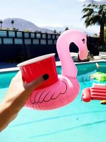 1pc/3pcs/5pcs Summer Pool Flamingo Cup Holder Inflatable Water Coaster Float Drink Cup Holder