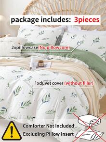 3pcs Floral Pattern Duvet Cover Set (1 Duvet Cover And 2 Pillow Shams), Soft And Skin-Friendly, Suitable For All Seasons - Multicolor - View 9
