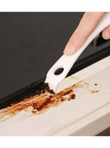1pc Black & White Multi-Function Stove Cleaning Brush, Kitchen Stovetop Crevice Sink Corner Grill Cleaner Brush