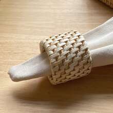 1 pezzo Portatovagliolo in rattan intrecciato fatto a mano, adatto per uso quotidiano