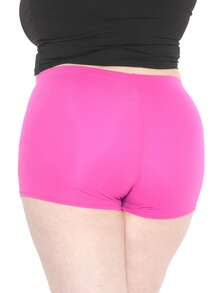 STRETCH IS COMFORT Women's And Plus Size Nylon Booty Shorts | Small - 3X - 玫紅色 - 查看 2